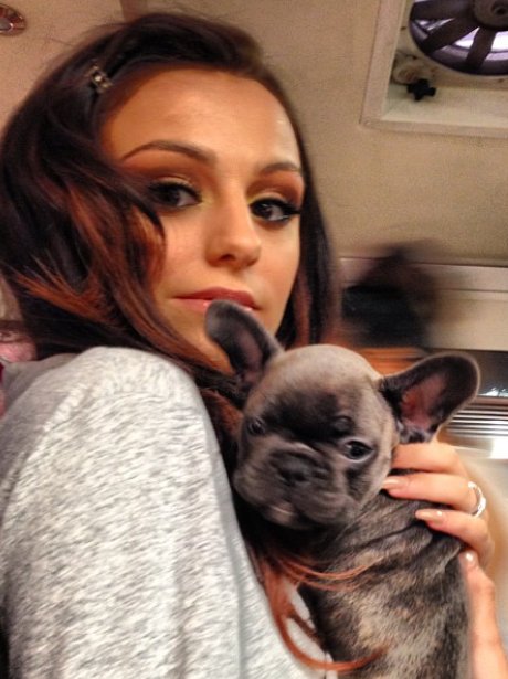 Cher Lloyd with her dog