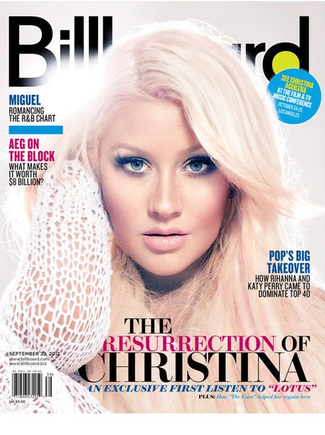 Christina Aguilera on the cover of Billboard.