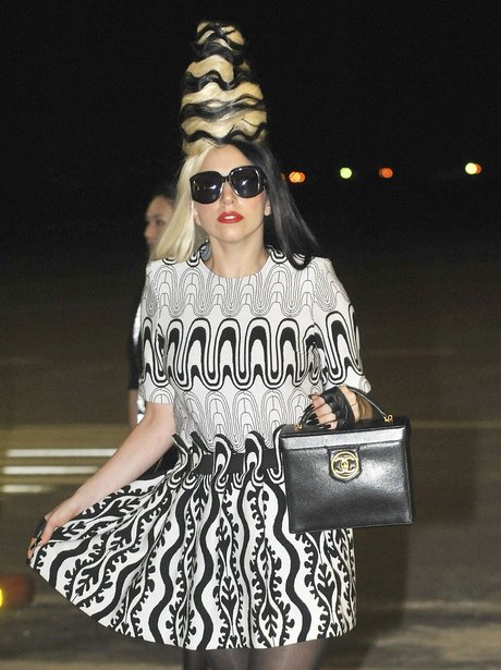 Lady Gaga arrives at Taiwan's airport.