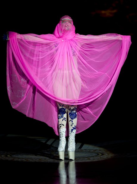 Lady Gaga at London Fashion Week 2012.