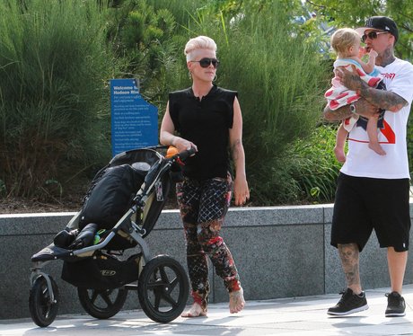 Pink with family
