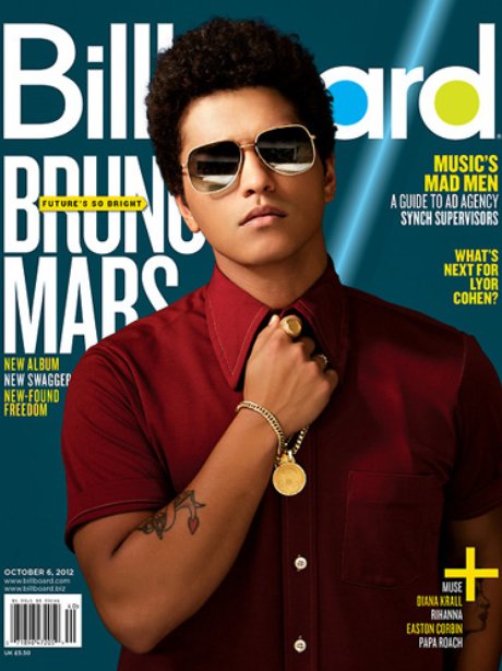 Bruno Mars on the cover of Billboard
