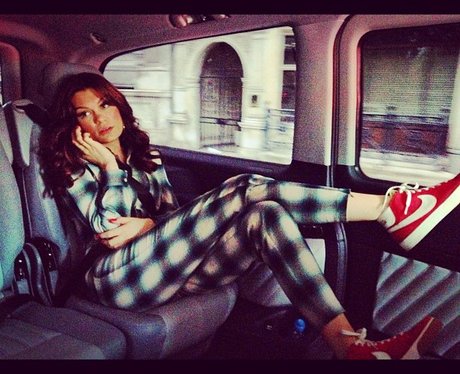 Jessie J in a taxi in London