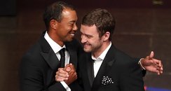 Justin Timberlake and Tiger Woods at Ryder Cup Gal