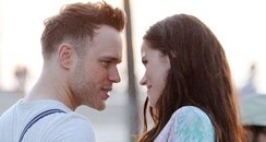 Olly murs filming music video with a brunette