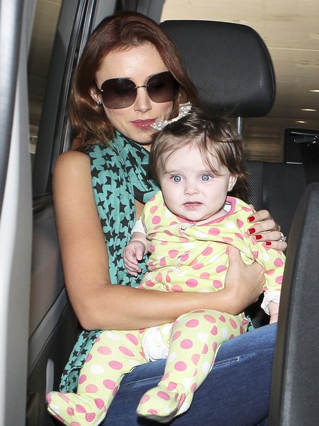 Una Healy and Baby Aoife at the airport