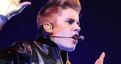 Justin Bieber performs on his Believe tour