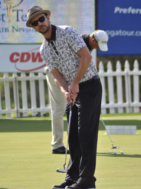 Justin Timberlake plays an all-star golf tournament.