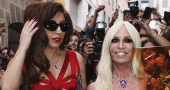 Lady Gaga and Donatella Versace in Milan