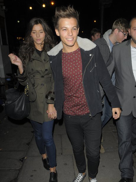 Louis Tomlinson and girlfriend Eleanor Calder .