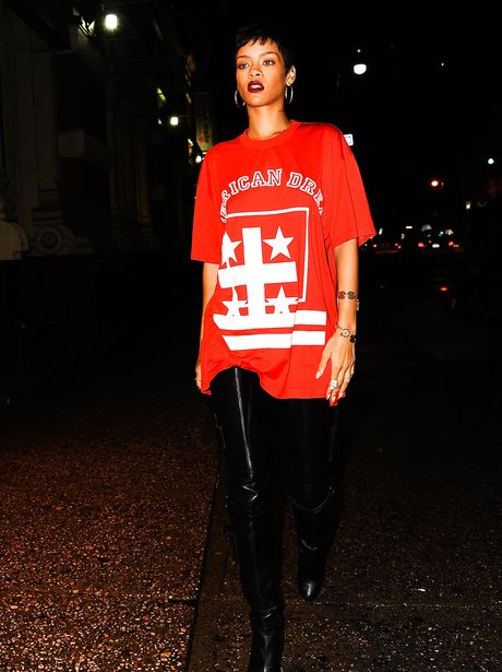 Rihanna at a recording studio in New York.