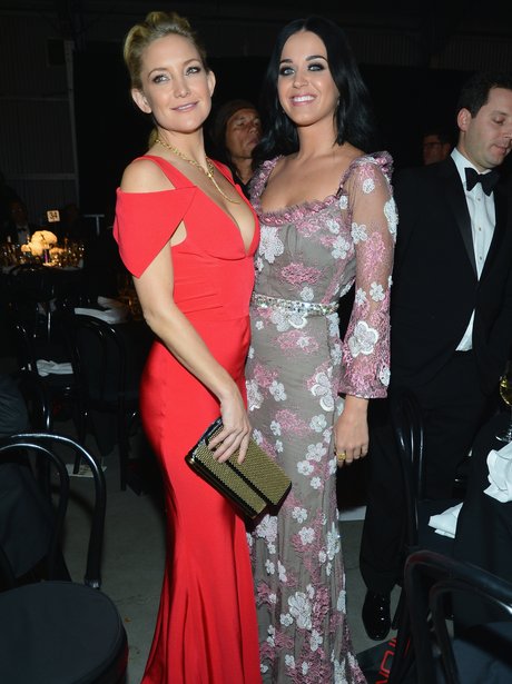 Kate Hudson and Katy Perry attend amfAR's I
