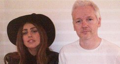 Lady Gaga With Julian Assange