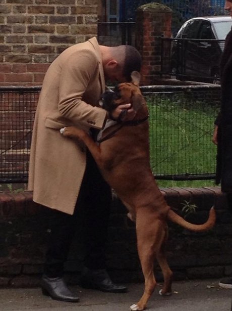 Max George on music video set.