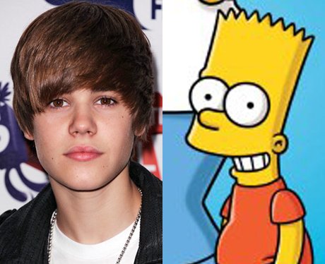 Justin Bieber and Bart Simpson
