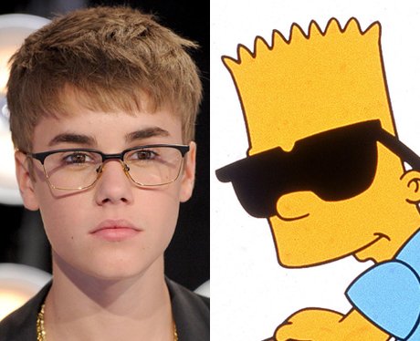 Justin Bieber and Bart Simpson