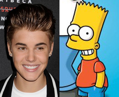 Justin Bieber and Bart Simpson