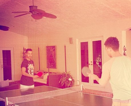 Rizzle Kicks playing table tennis in the studio