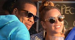 Beyonce and Jay-Z at a restuarant together