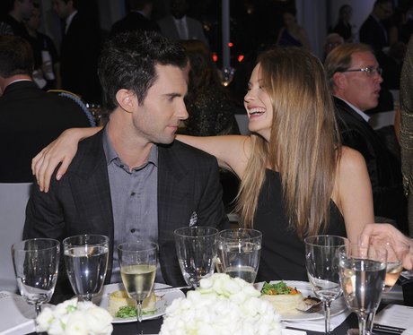dam Levine and Behati Prinsloo attend the 2012 GQ