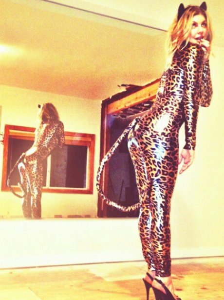 Fergie wearing a halloween costume