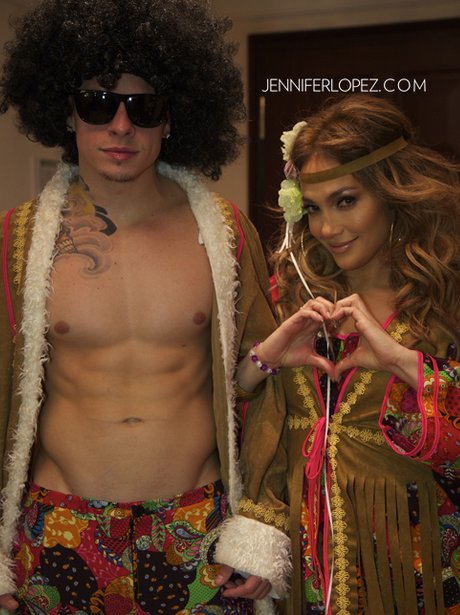 Jennifer Lopez and Casper Smart in fancy dress.