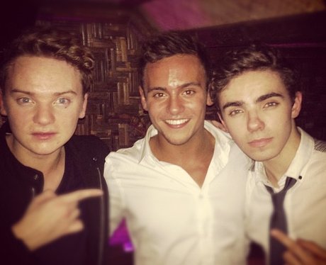 Tom Daley with Conor Maynard and Nathan Sykes