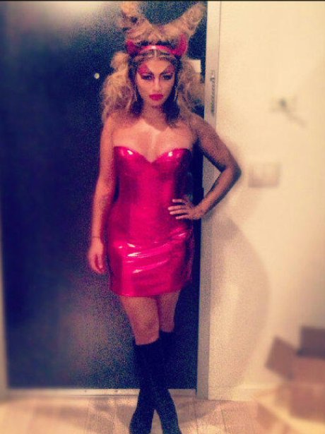 Vanessa White wearing a Halloween costume.