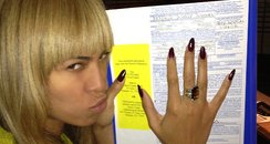 Beyonce voting for Barack Obama