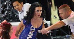 Katy Perry performs at a campaign for Obama