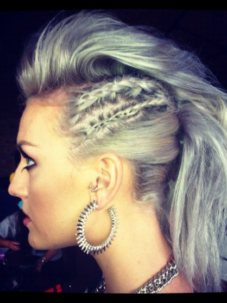 Little Mix's Perrie shows off Mohwak