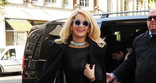 Rita Ora pictured wearing sunglasses in London