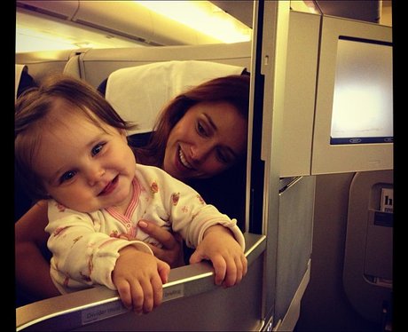 Una Healy and Aoife on the plane