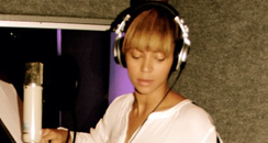 Beyonce in the studio