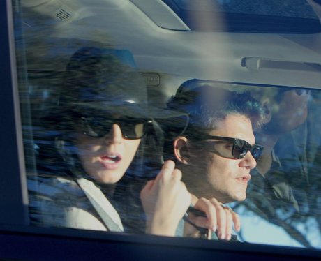 Katy Perry and John Mayor in a car