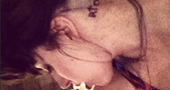 Lady Gaga's 'Rio' tattoo on her neck