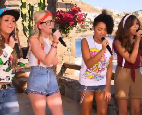 Little Mix perform at judges' houses on The X Factor UK