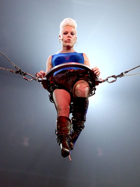 Pink live on stage