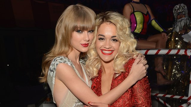 Rita Ora and Taylor Swift  at the MTV VMA's 2012