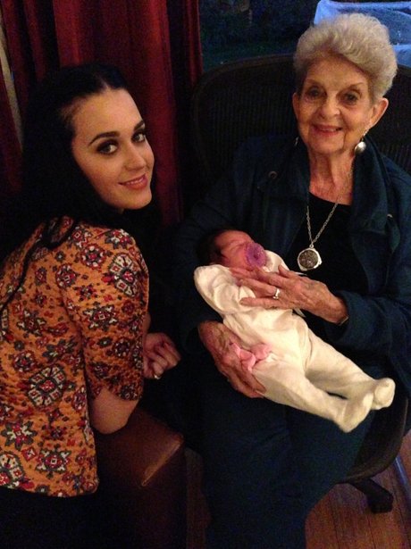 Katy Perry with grandma and Baby