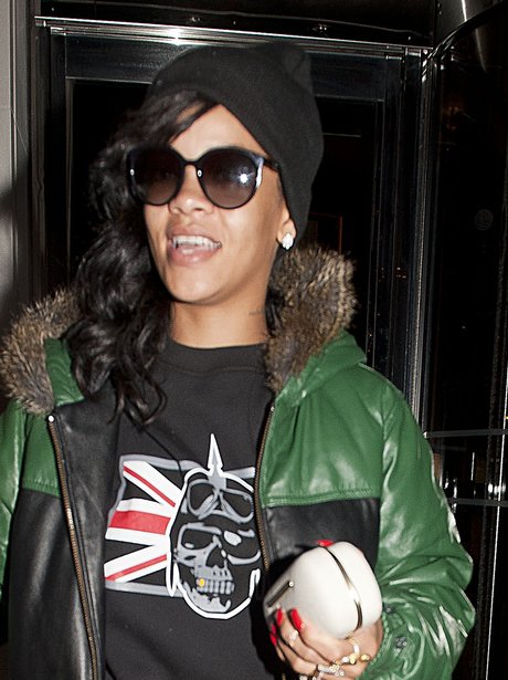 Rihanna out in London