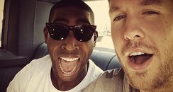Tinie Tempah and Calvin Harris from Twitter