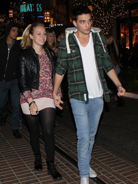 Tom Parker and Girlfriend out for dinner in Americ