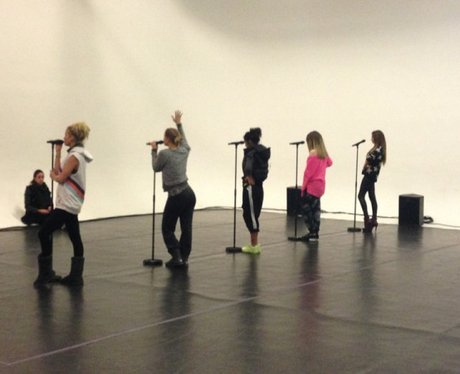 Girls Aloud rehearsals for the Jingle Bell Ball 