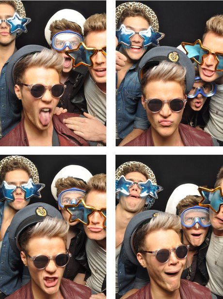 Lawson in the photo booth at the Jingle Bell Ball 2012