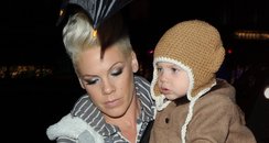 Pink and her duaghter Willow in London