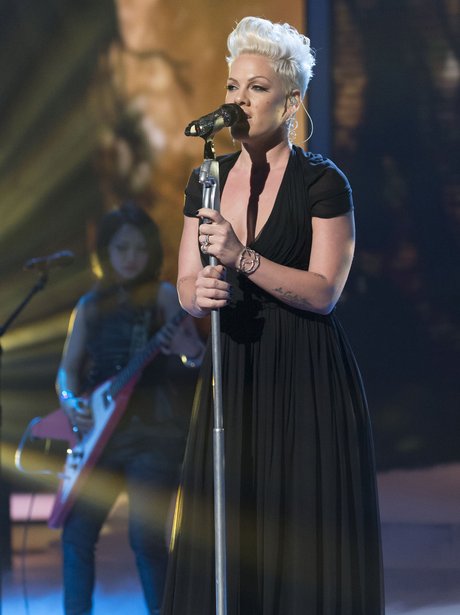 Pink performs on 'The X Factor Live Results Show' 