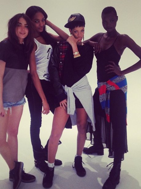 Rihanna shoots new River Island promo