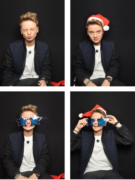 Conor Maynard in the Photo booth at the Jingle Bell Ball 2012