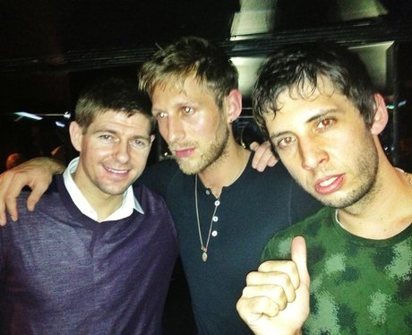 Example and Steven Gerrard on a night out
